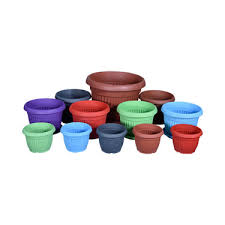 multi color 5" plastic pot